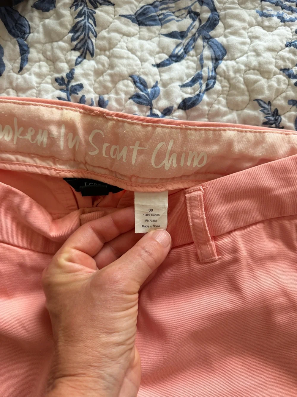 J. Crew Coral Pink Cropped Chino Pants